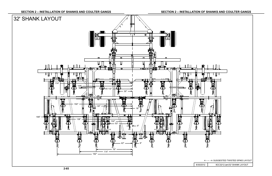 32' shank layout | Summers Disk-Chisel User Manual | Page 77 / 154