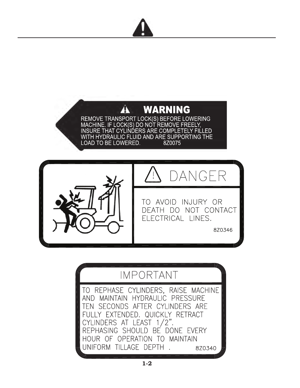 Decals, Safety decals -2 - 1-6 | Summers 2510 DT User Manual | Page 6 / 98