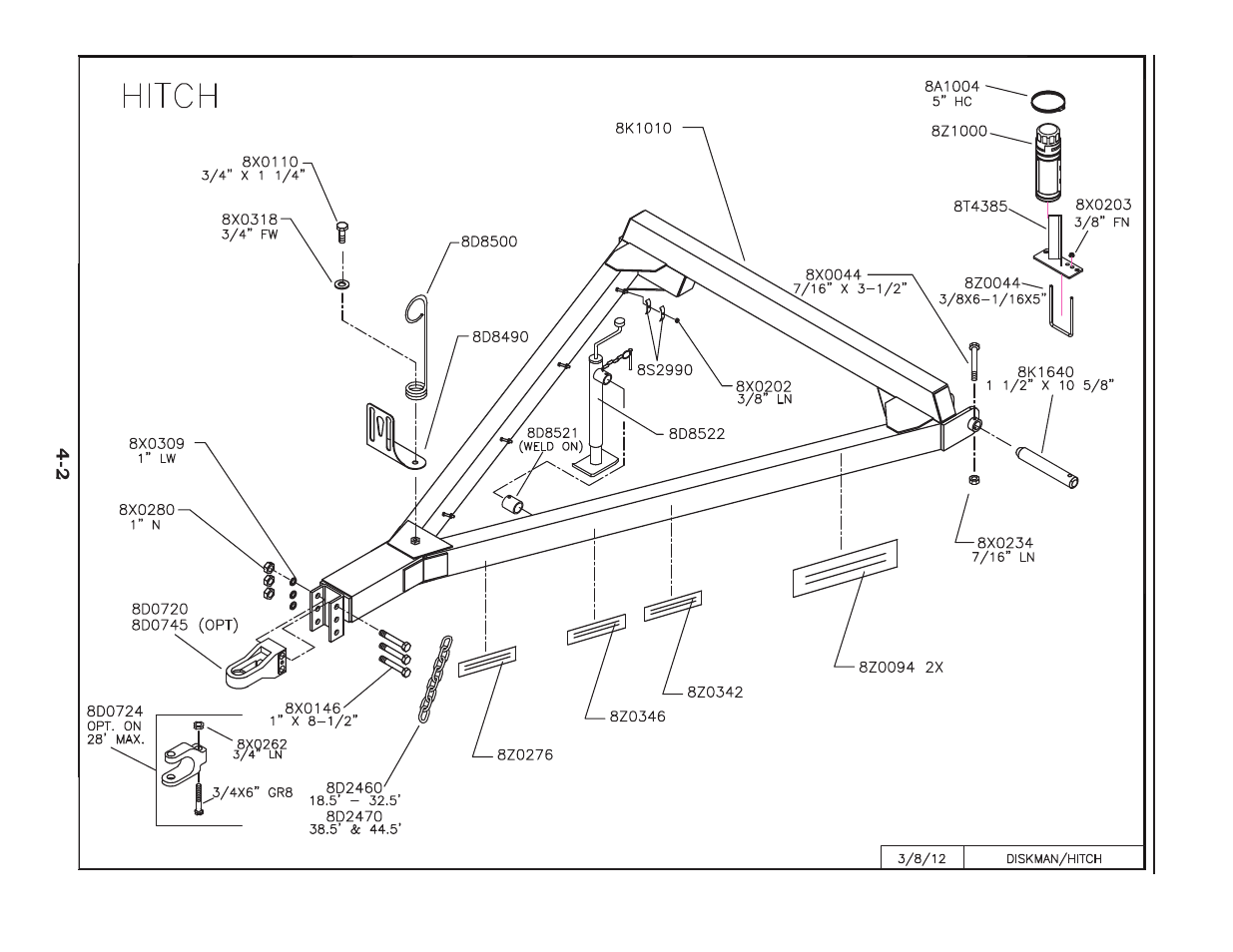 Hitch, Disk hitch, all -2 | Summers 2510 DT User Manual | Page 64 / 98