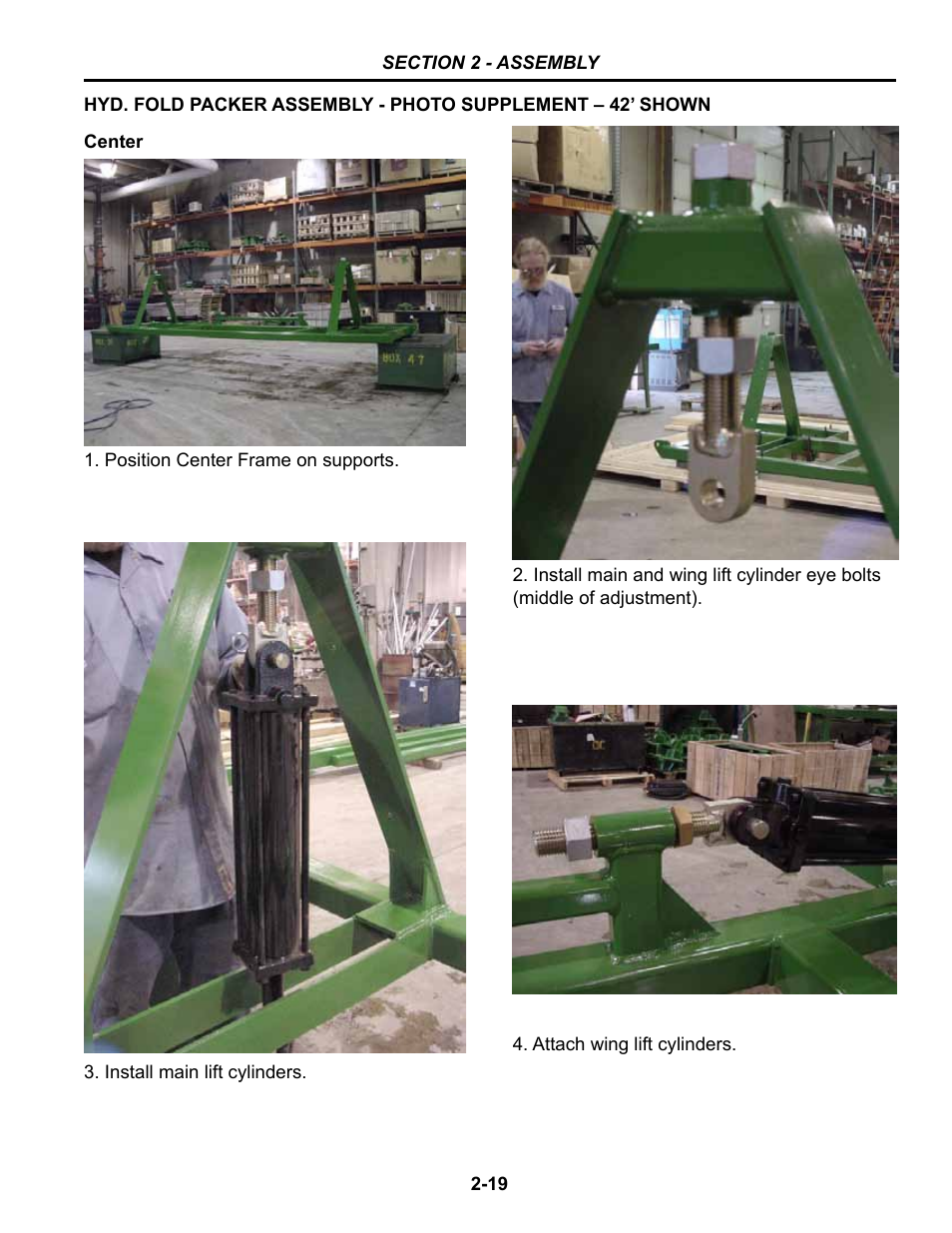 Coil packer assembly - photo supplement | Summers Hydraulic Fold Coil User Manual | Page 29 / 122