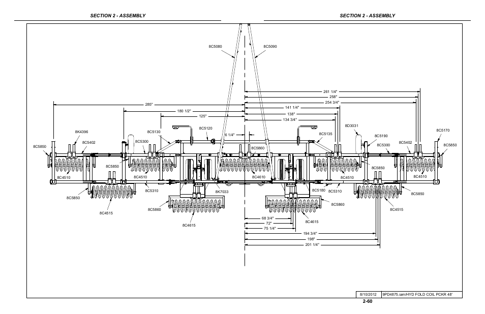 48' coil packer layout | Summers Hydraulic Fold Coil User Manual | Page 70 / 122