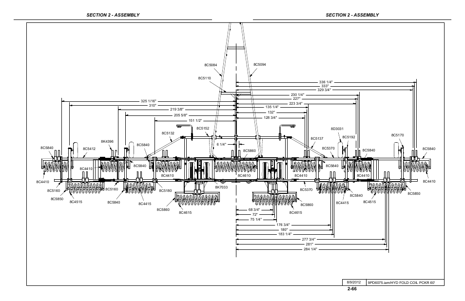 60' coil packer layout | Summers Hydraulic Fold Coil User Manual | Page 76 / 122