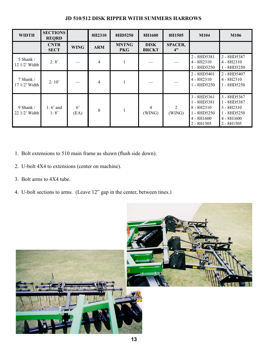 Summers Mounted Attachments User Manual | Page 16 / 30