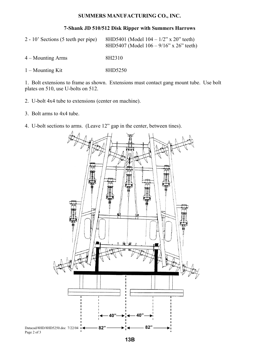 Summers Mounted Attachments User Manual | Page 18 / 30