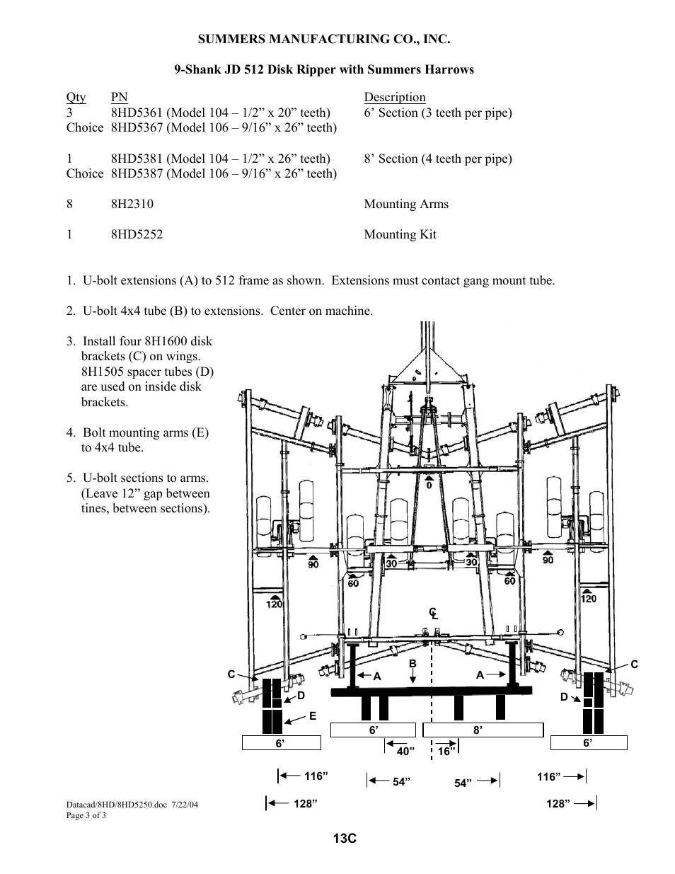 Summers Mounted Attachments User Manual | Page 19 / 30