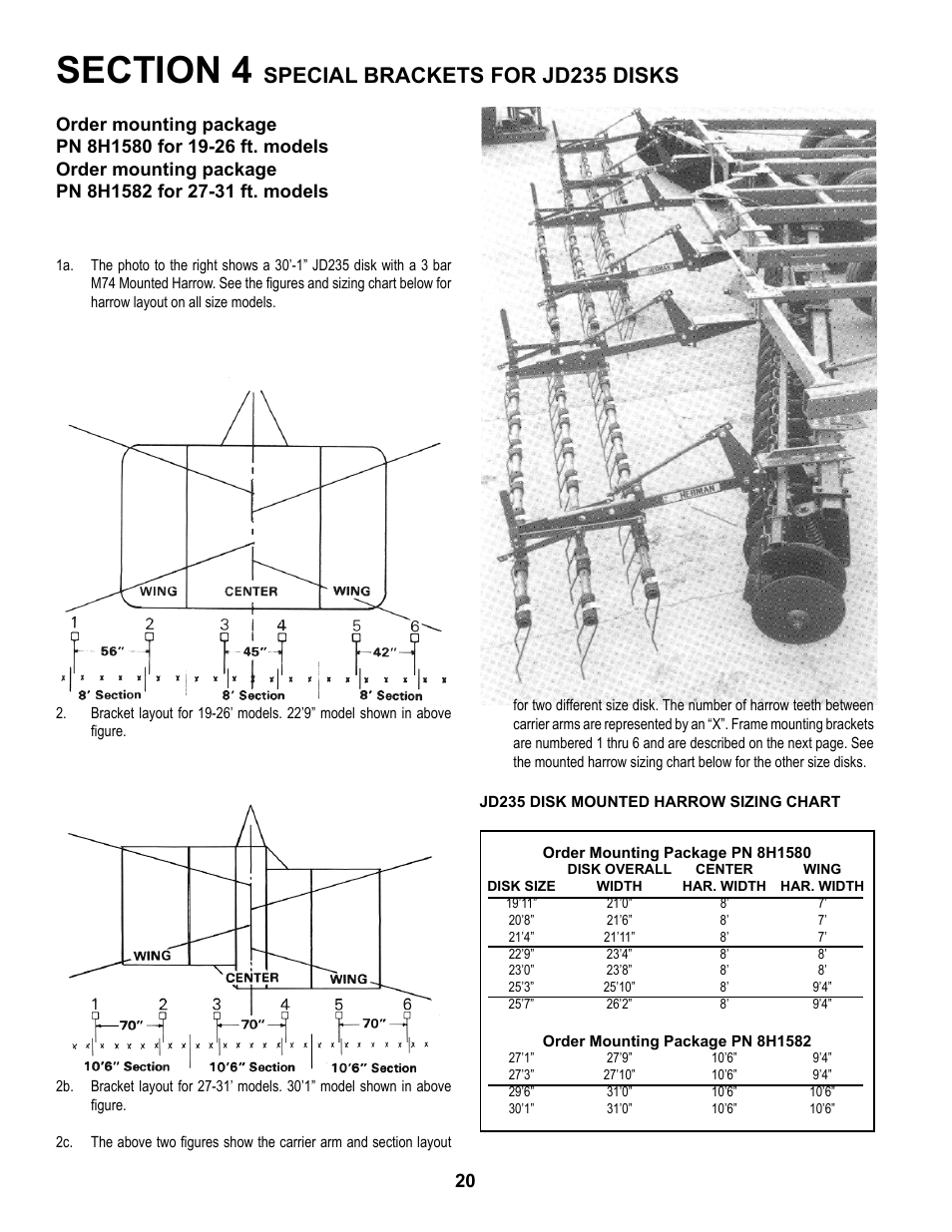 Special brackets for jd235 disks | Summers Mounted Attachments User Manual | Page 26 / 30