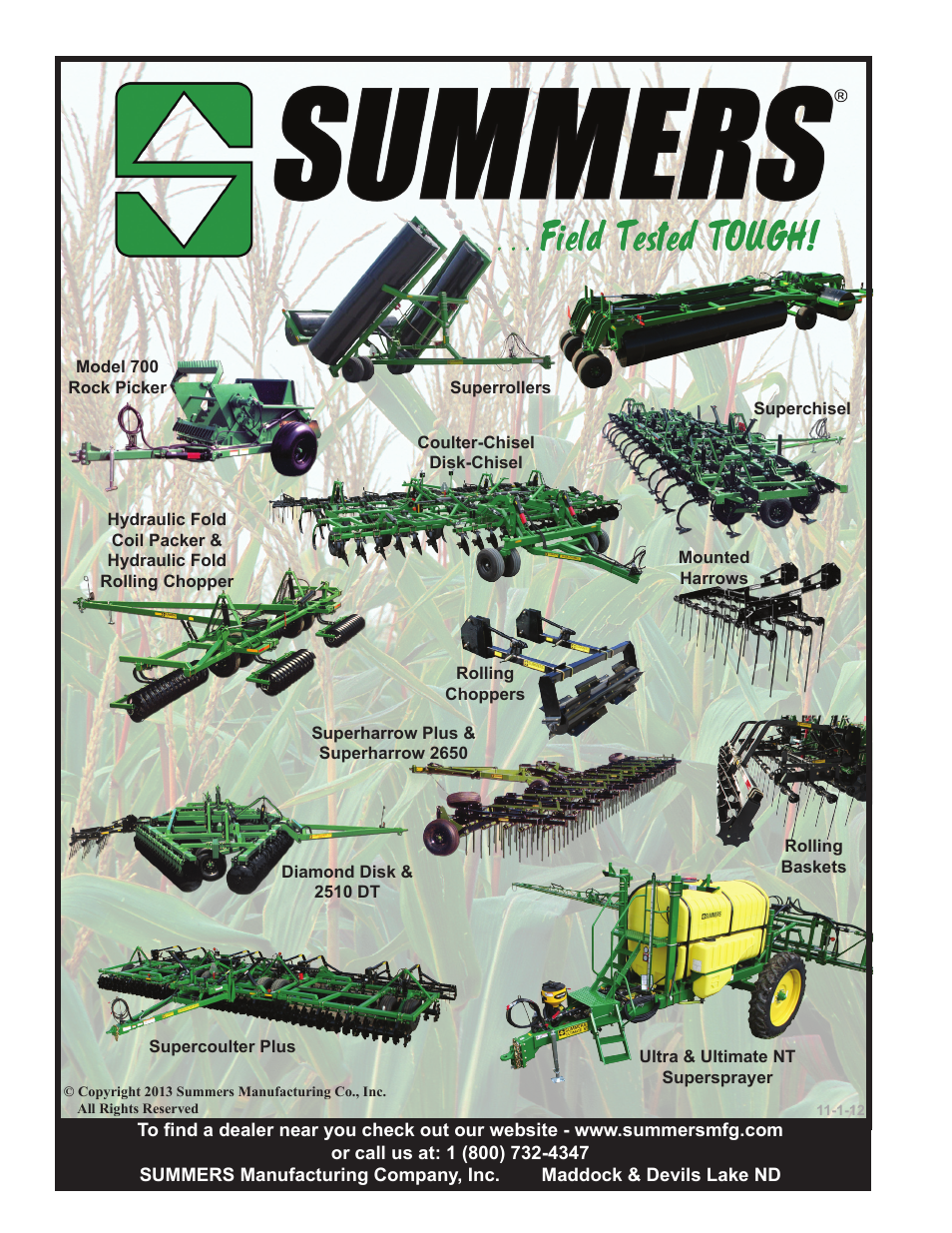 Summers products | Summers Rockpicker User Manual | Page 52 / 52