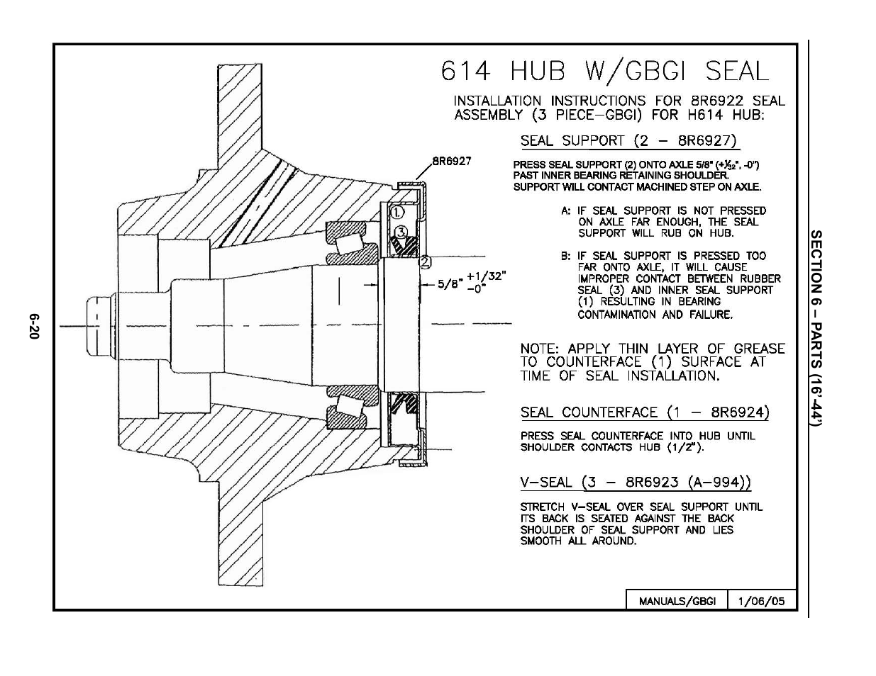 614 hub assembly | Summers Superchisel - 3-Section User Manual | Page 104 / 138