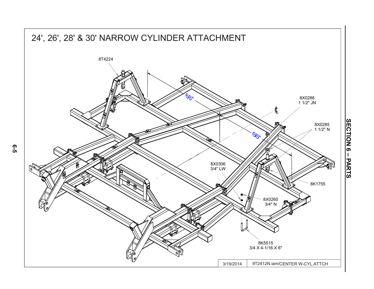 24'-30' narrow cylinder attachments, 24’ – 30’ narrow cylinder attachment -5 | Summers Superchisel - 3-Section User Manual | Page 89 / 138