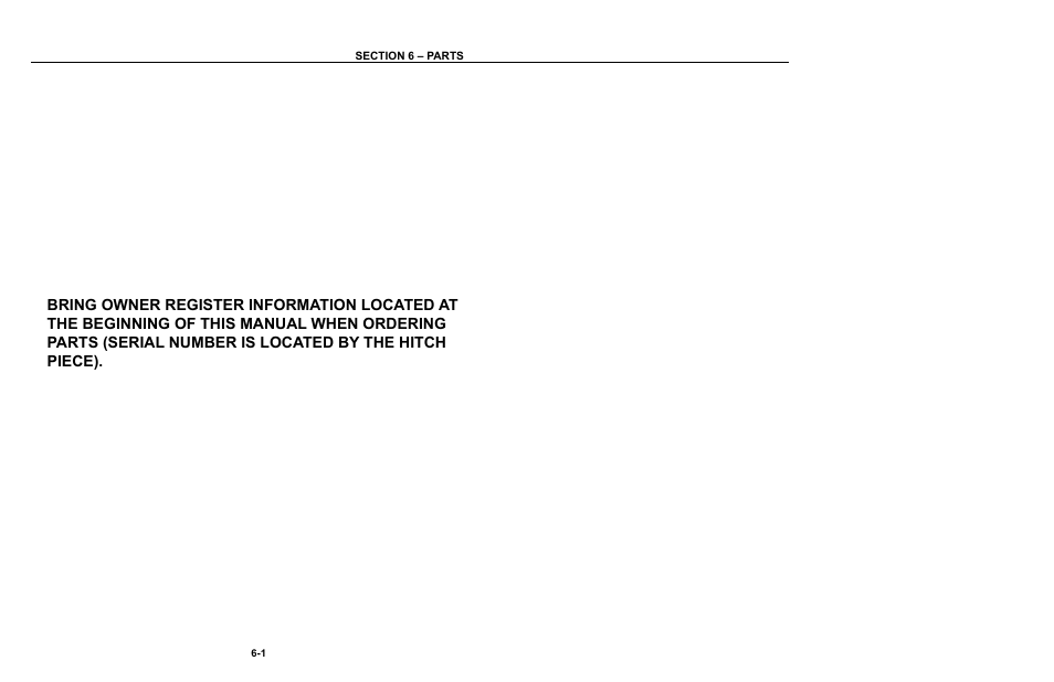 Section 6 - parts, Section 6 – parts | Summers Superchisel - 5-Section User Manual | Page 61 / 98