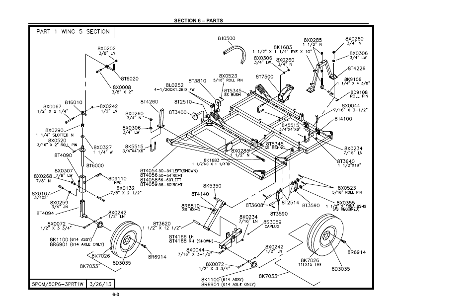 Part 1 wing, Part 1 wings -3 | Summers Superchisel - 5-Section User Manual | Page 63 / 98