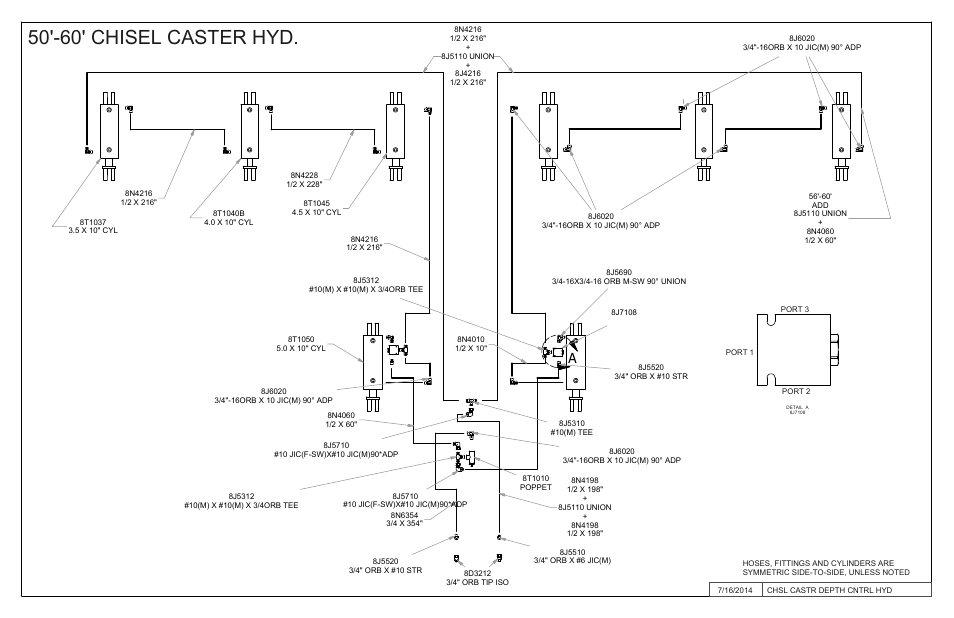 50'-60' chisel caster hyd | Summers Superchisel - 5-Section User Manual | Page 91 / 98