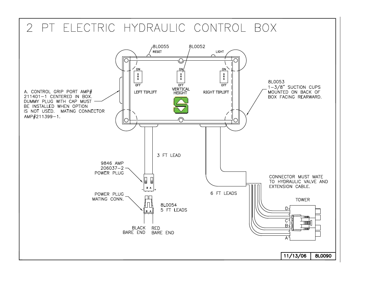 2pt elec-hyd control box | Summers 3Pt Supersprayer User Manual | Page 44 / 124