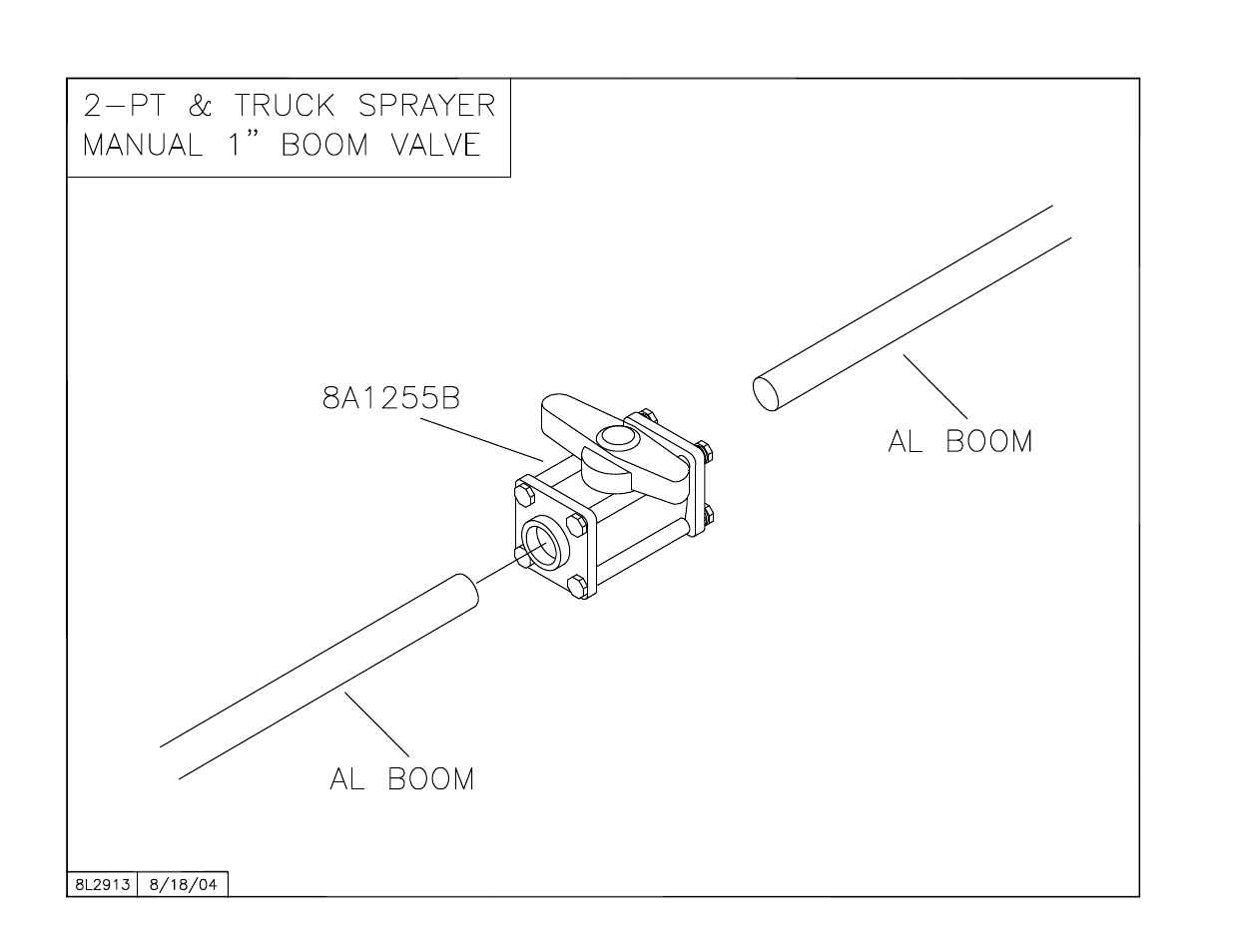 2pt & truck manual 1" boom valve, Manual 1” boom valve - 2-point and truck sprayer | Summers 3Pt Supersprayer User Manual | Page 61 / 124