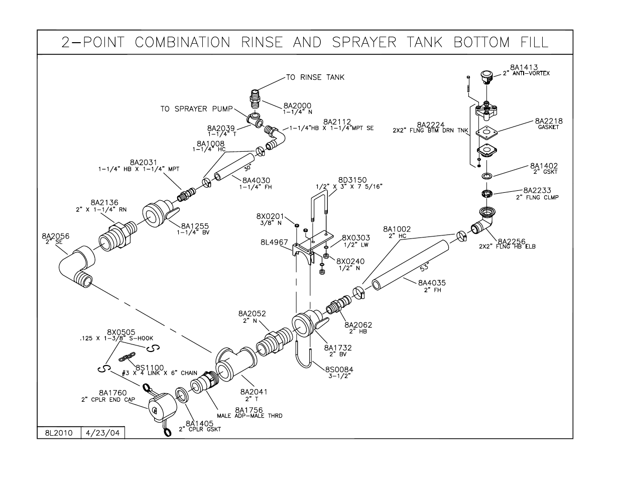 2pt combination rinse & sprayer tank bottom fill | Summers 3Pt Supersprayer User Manual | Page 90 / 124