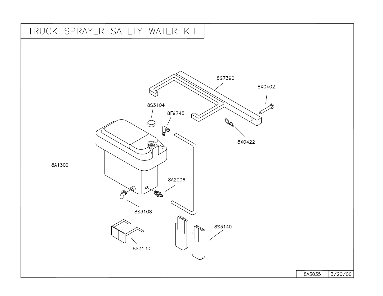 Truck safety water kit, Truck sprayer safety water kit | Summers 3Pt Supersprayer User Manual | Page 95 / 124