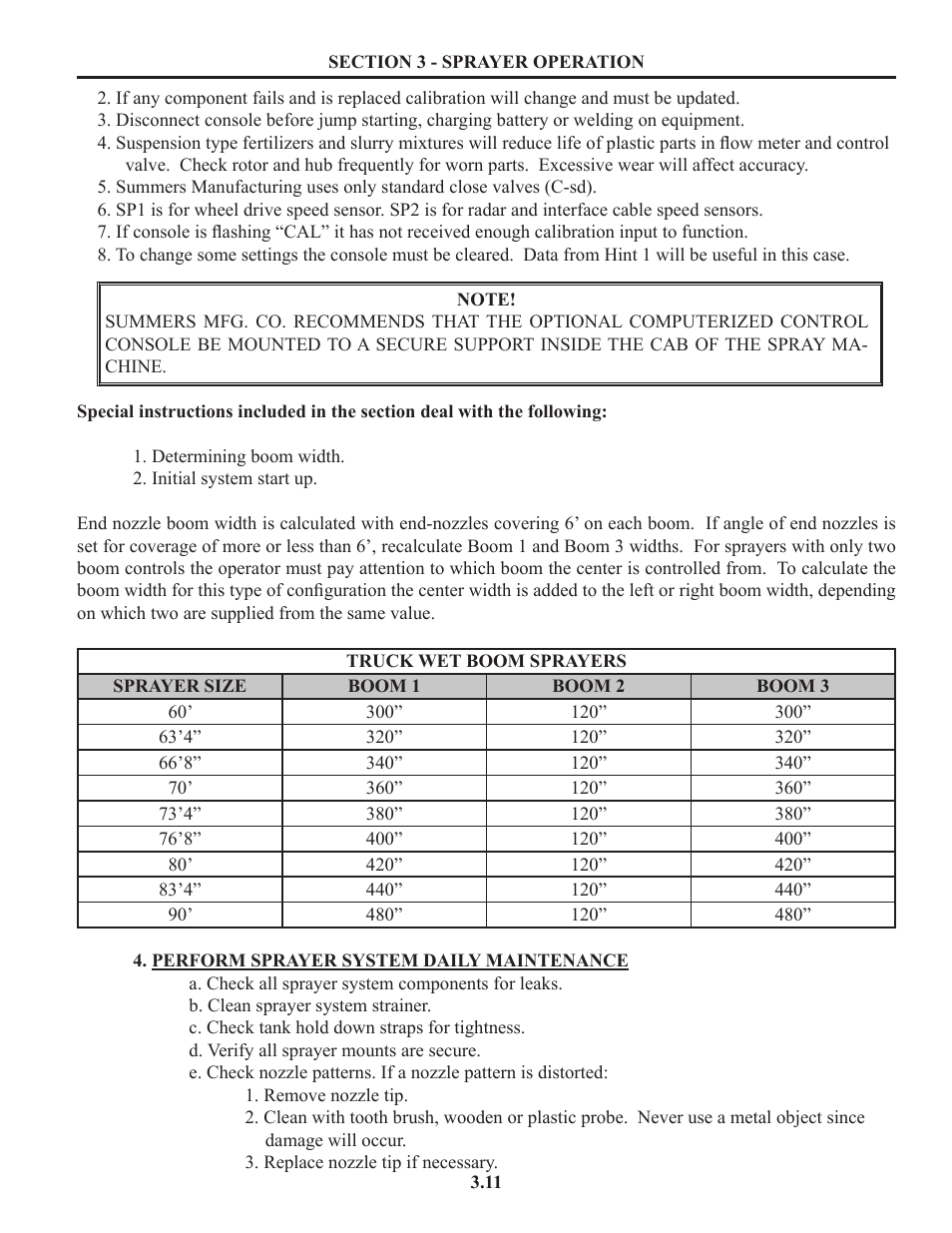 Summers Truck Supersprayer User Manual | Page 25 / 80