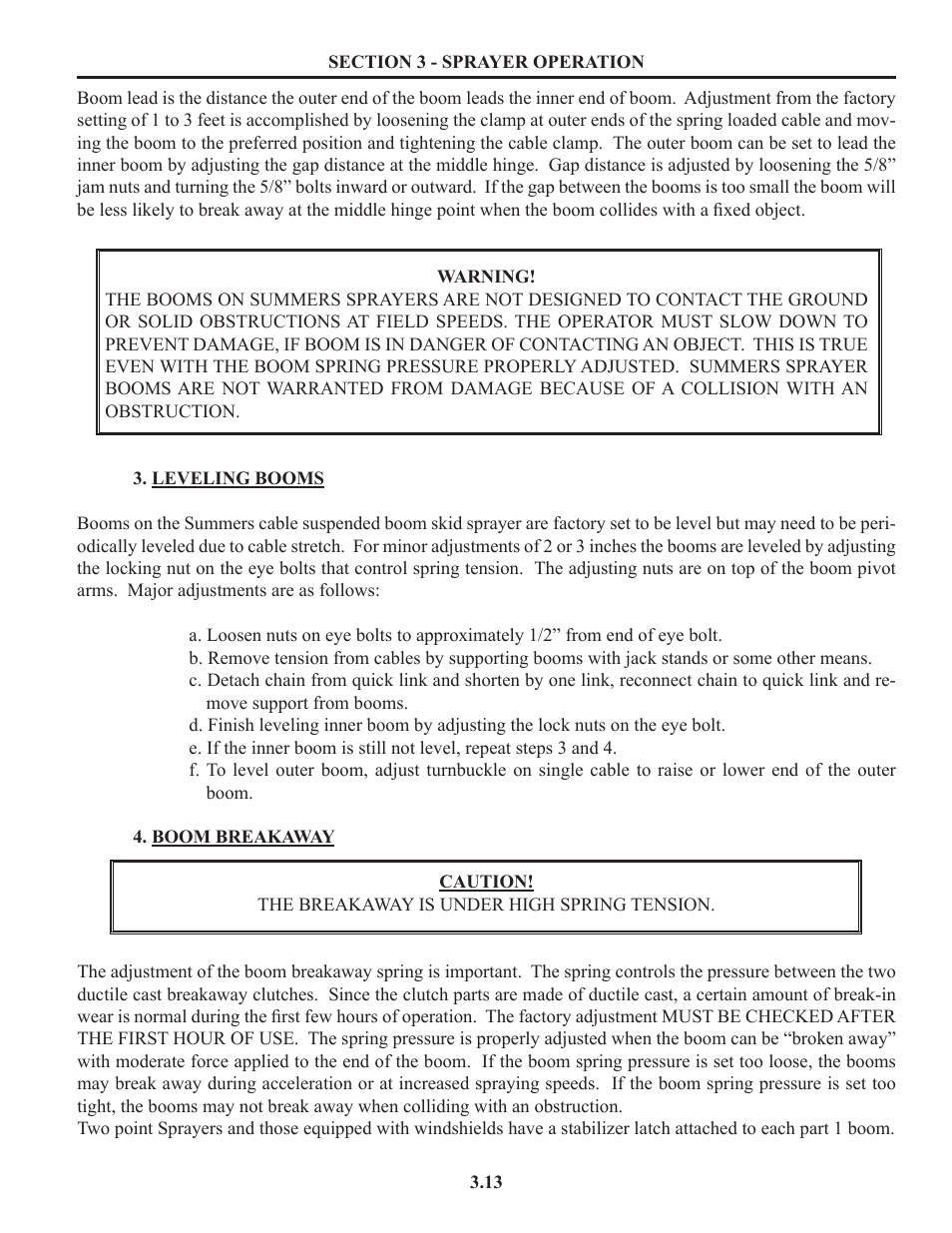 Summers Truck Supersprayer User Manual | Page 27 / 80