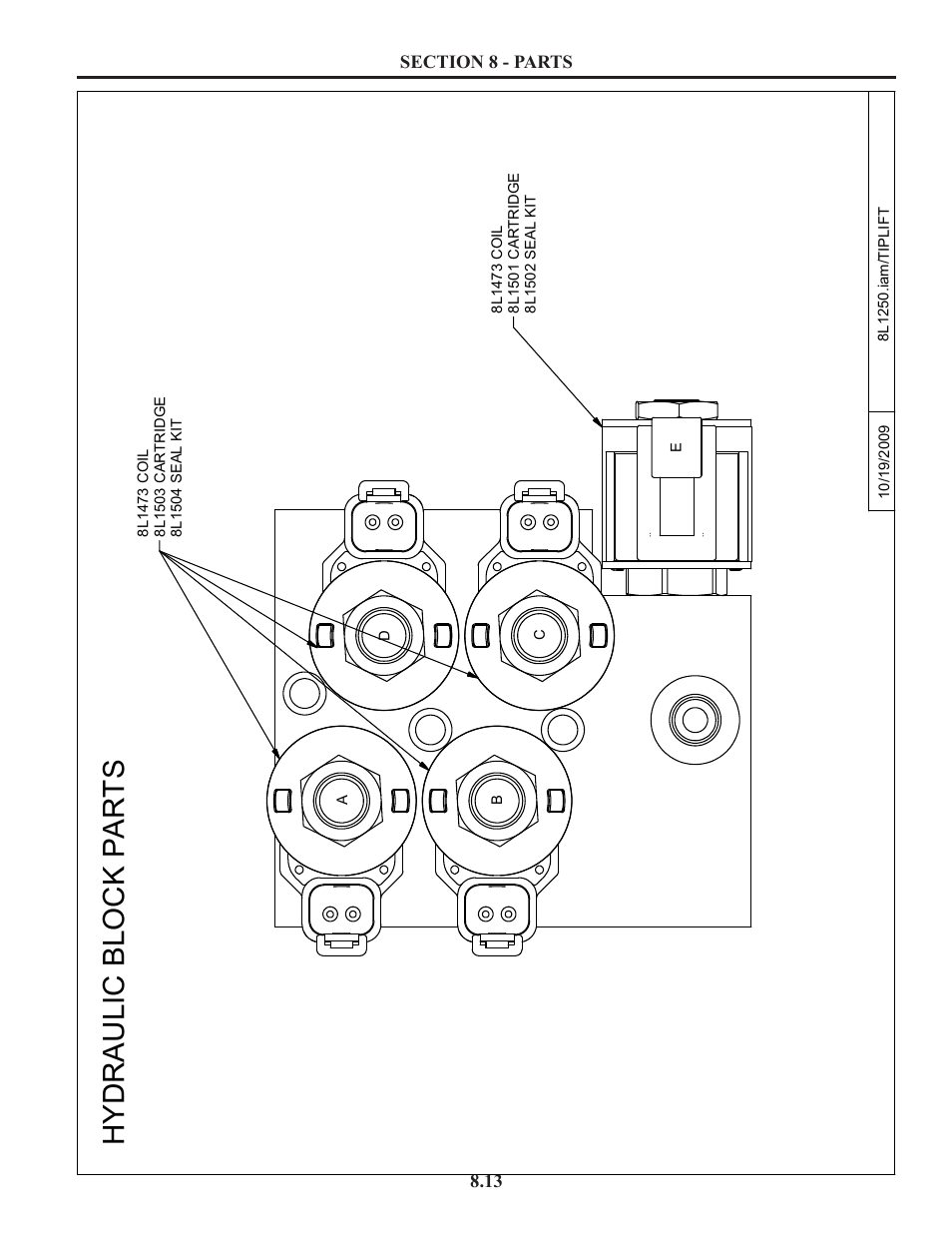 Hydraulic block, Hydraulic block parts | Summers Truck Supersprayer User Manual | Page 53 / 80