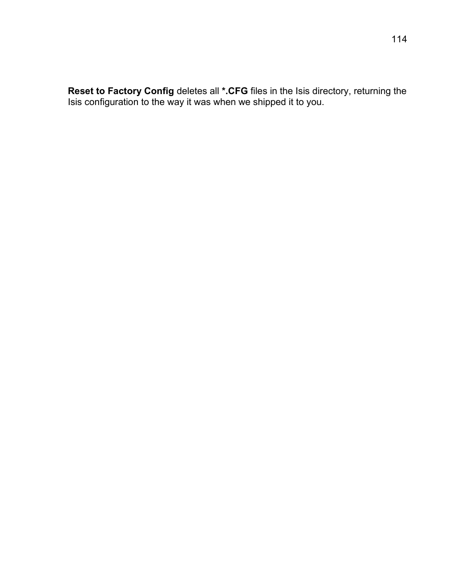 15 reset to factory config (record/playback) | Triton Isis User Manual | Page 128 / 310