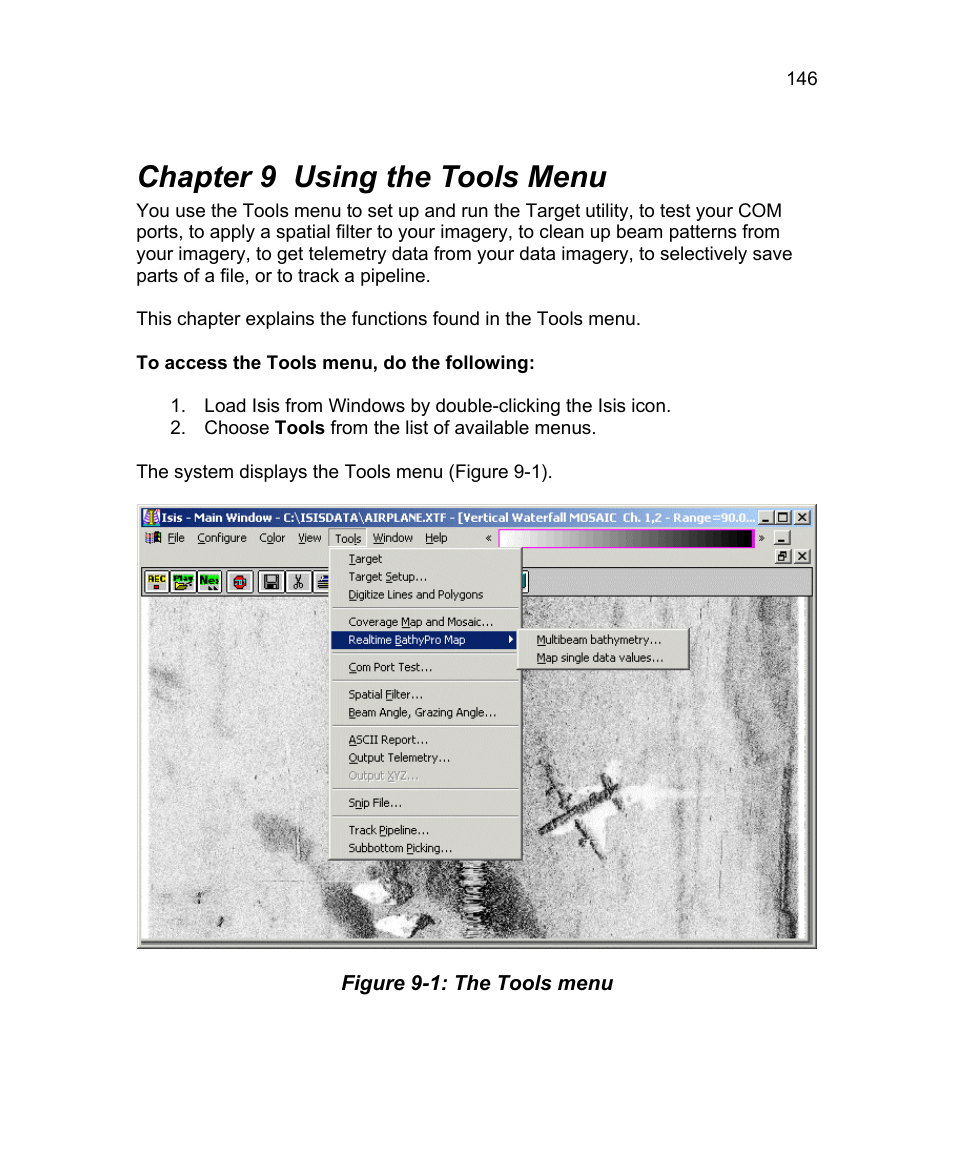 Chapter 9 using the tools menu | Triton Isis User Manual | Page 160 / 310