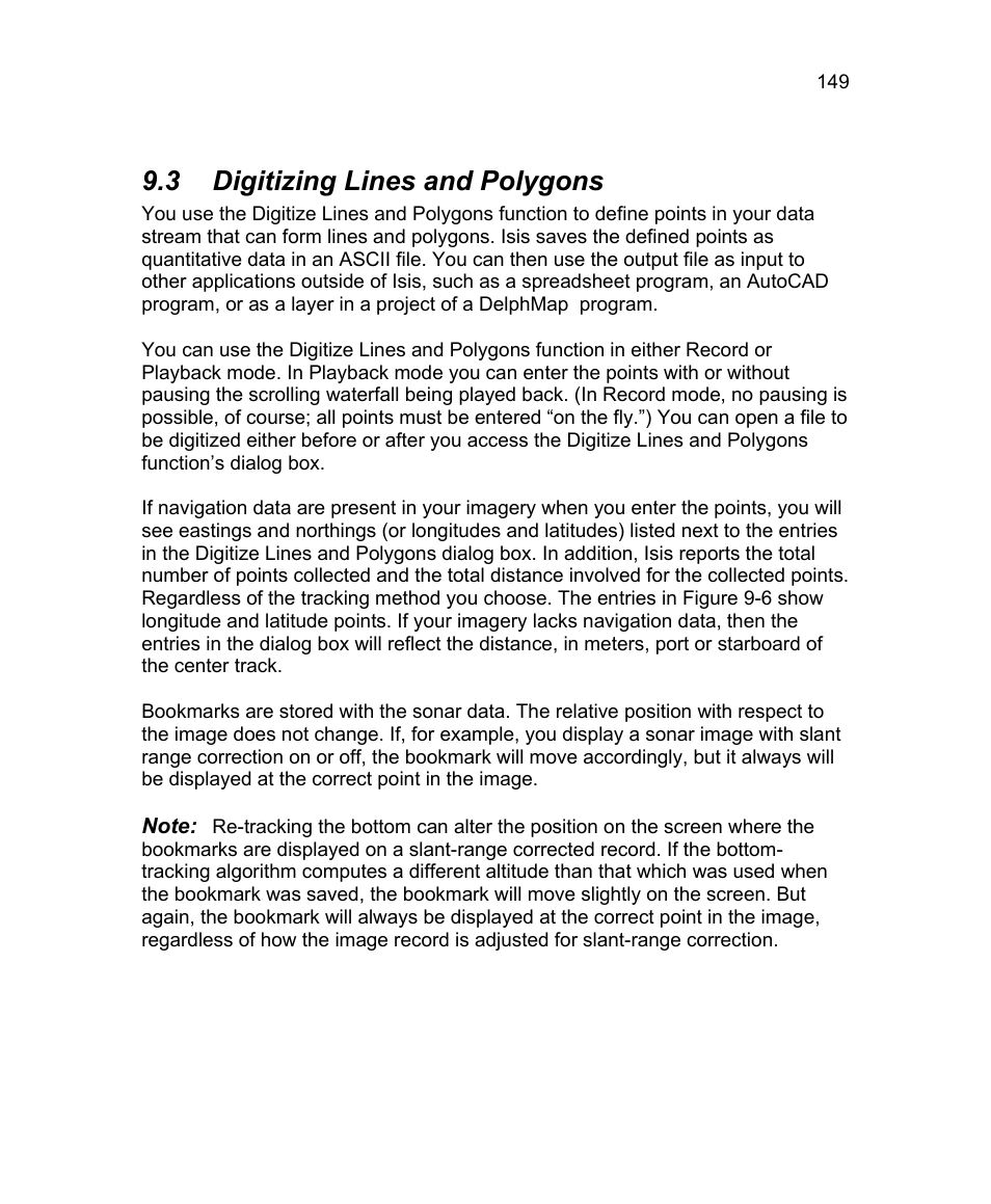 3 digitizing lines and polygons | Triton Isis User Manual | Page 163 / 310