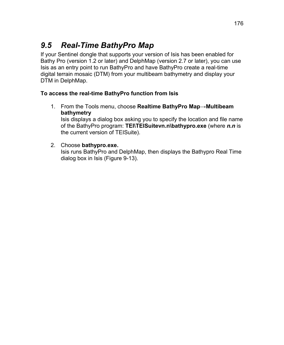 5 real-time bathypro map | Triton Isis User Manual | Page 190 / 310