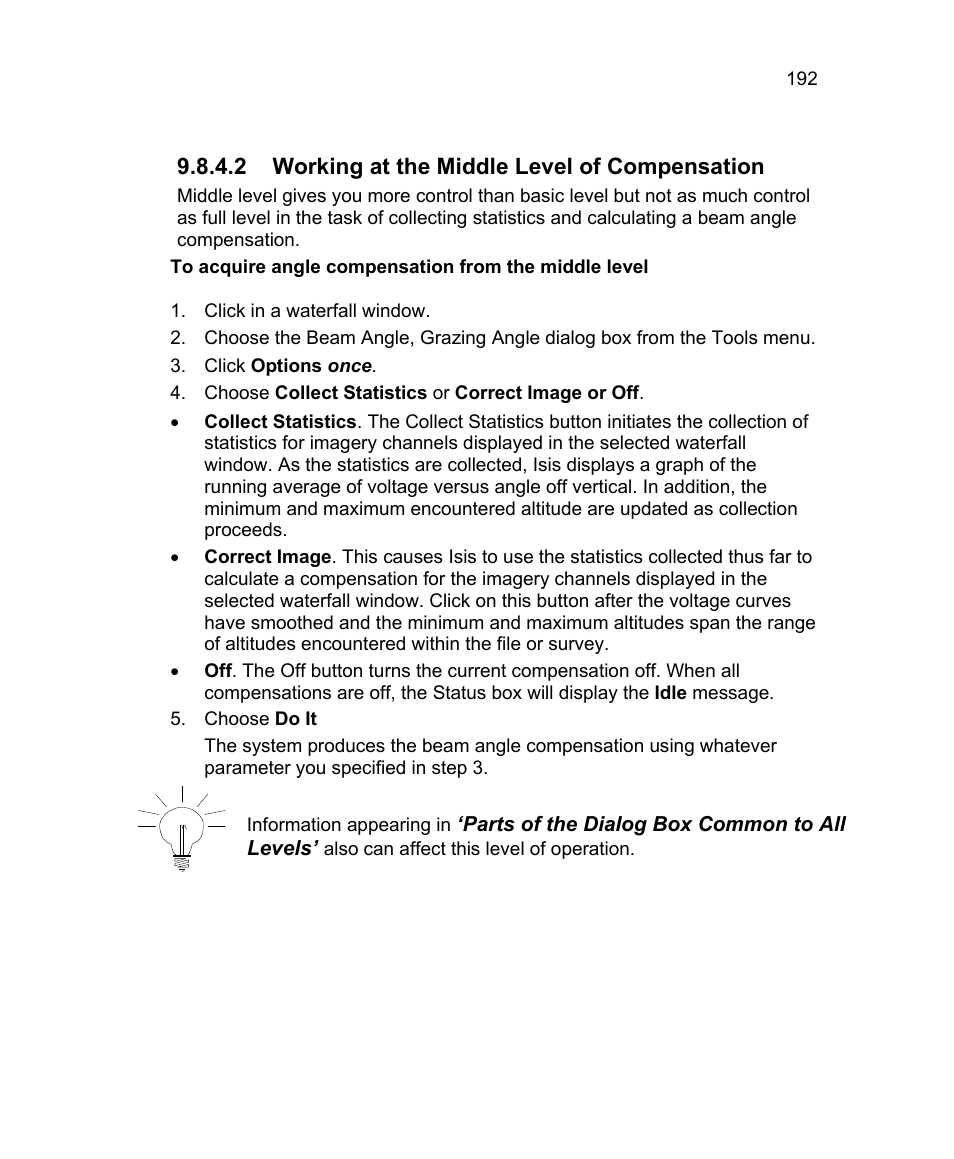 2 working at the middle level of compensation | Triton Isis User Manual | Page 206 / 310