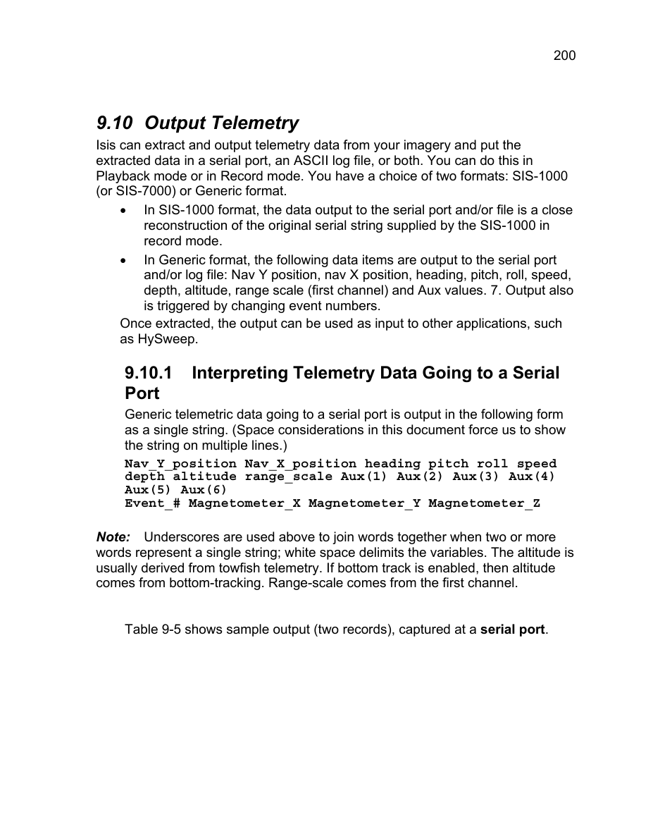 10 output telemetry | Triton Isis User Manual | Page 214 / 310