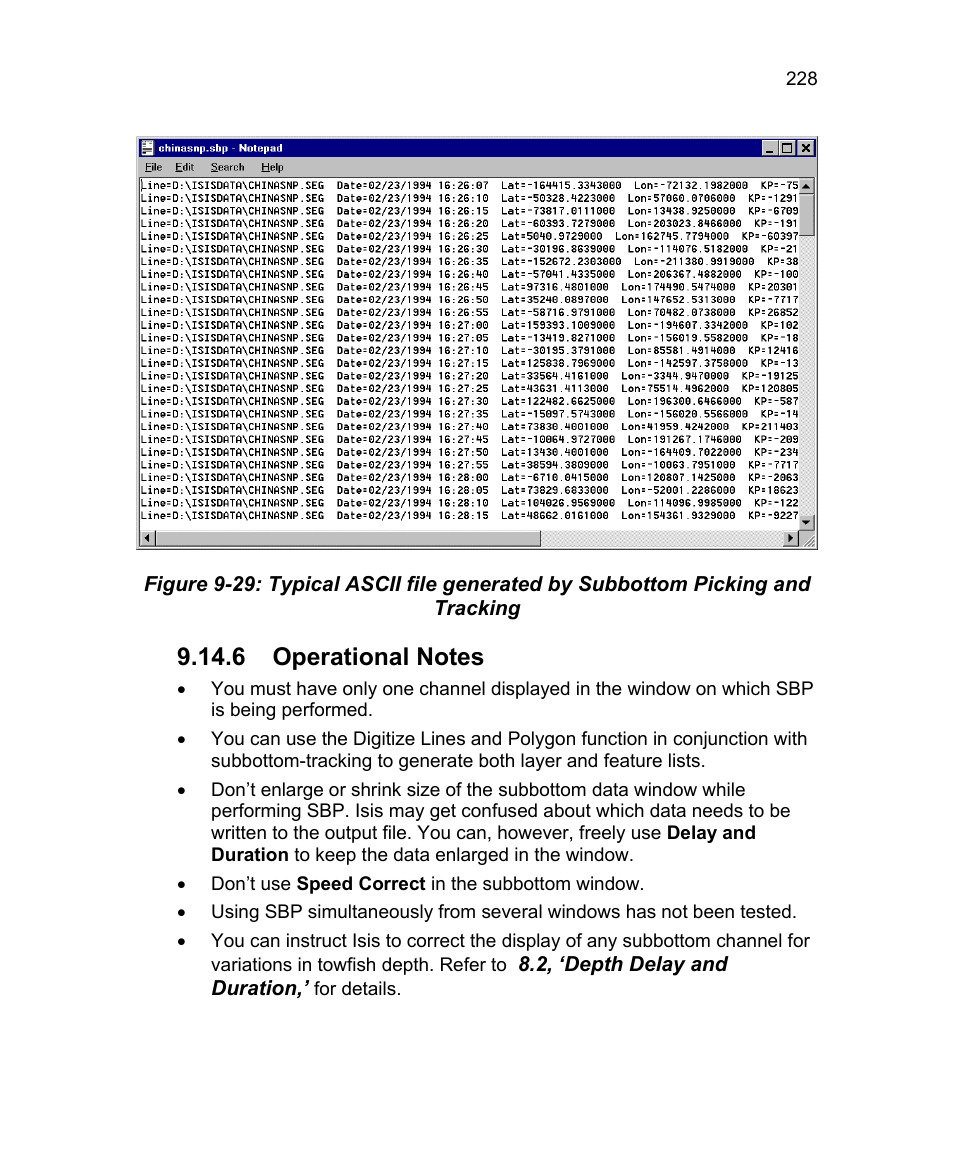 6 operational notes | Triton Isis User Manual | Page 242 / 310