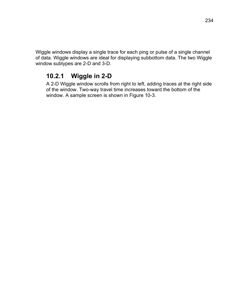 2 wiggle, 1 wiggle in 2-d | Triton Isis User Manual | Page 248 / 310