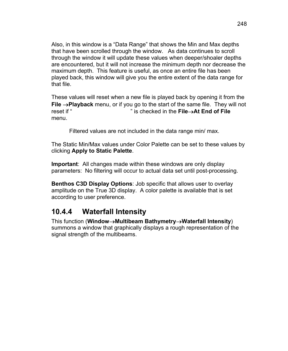 4 waterfall intensity | Triton Isis User Manual | Page 262 / 310