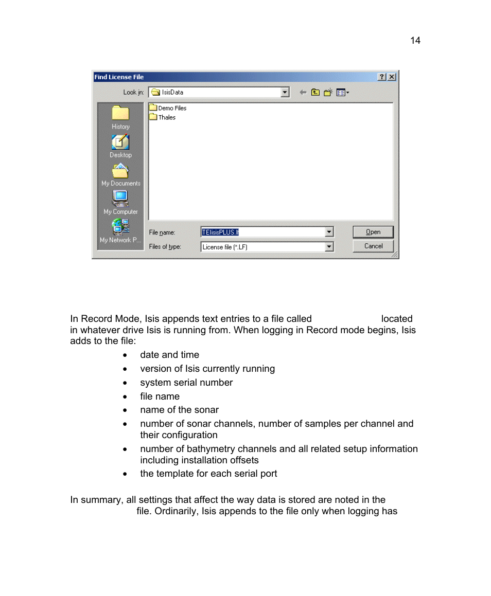 5 keeping a log | Triton Isis User Manual | Page 28 / 310