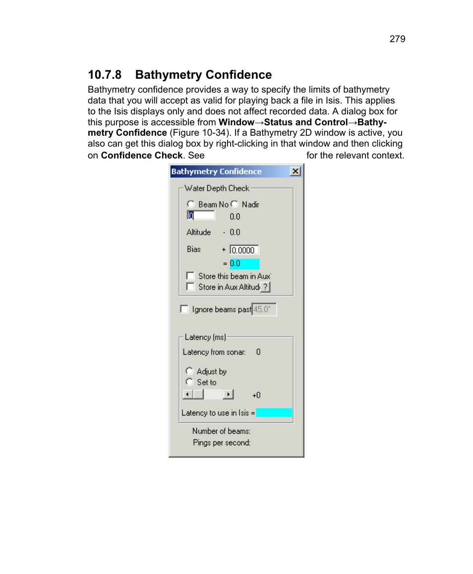 8 child windows, 8 bathymetry confidence | Triton Isis User Manual | Page 293 / 310