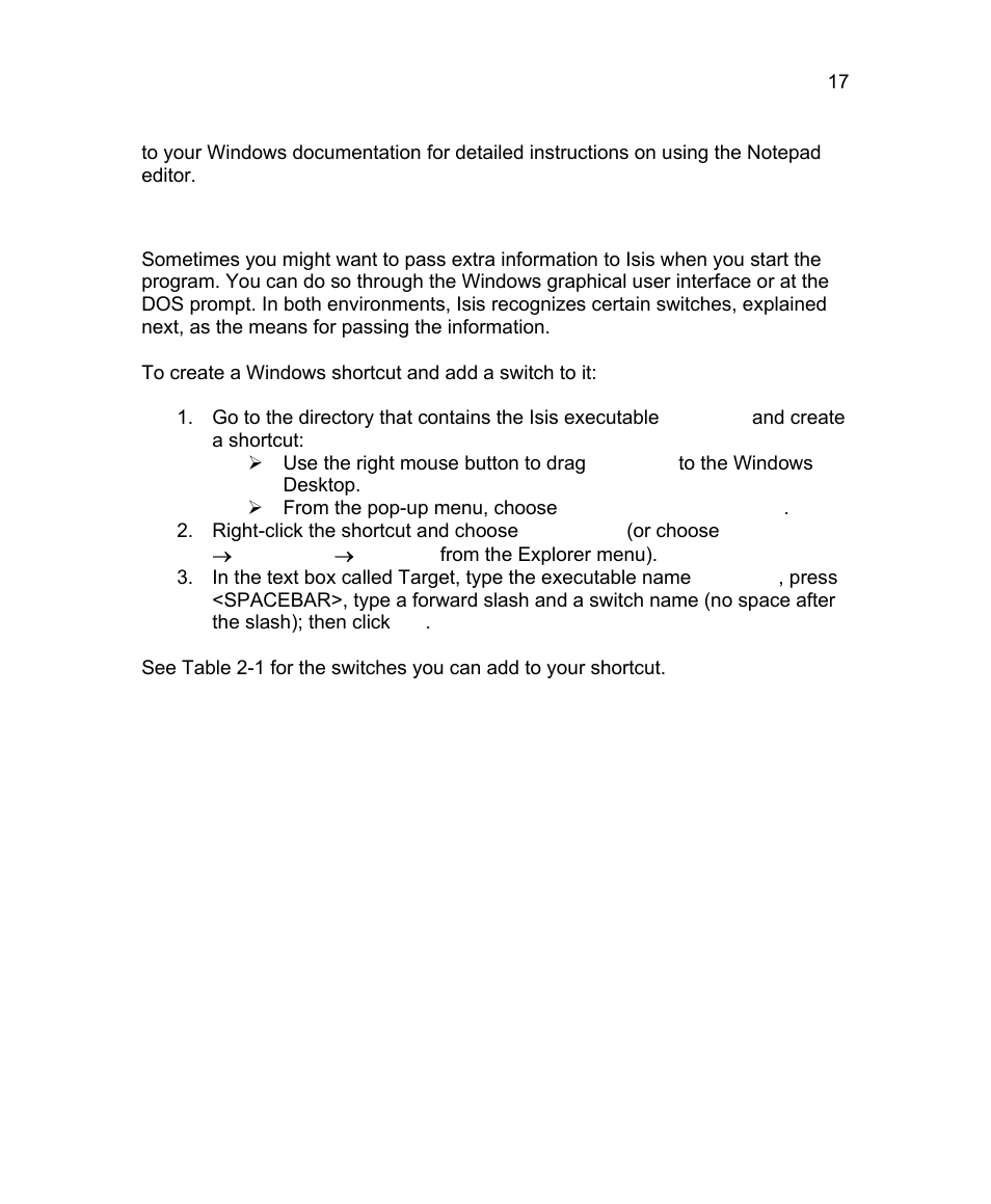 6 providing runtime parameters to isis | Triton Isis User Manual | Page 31 / 310