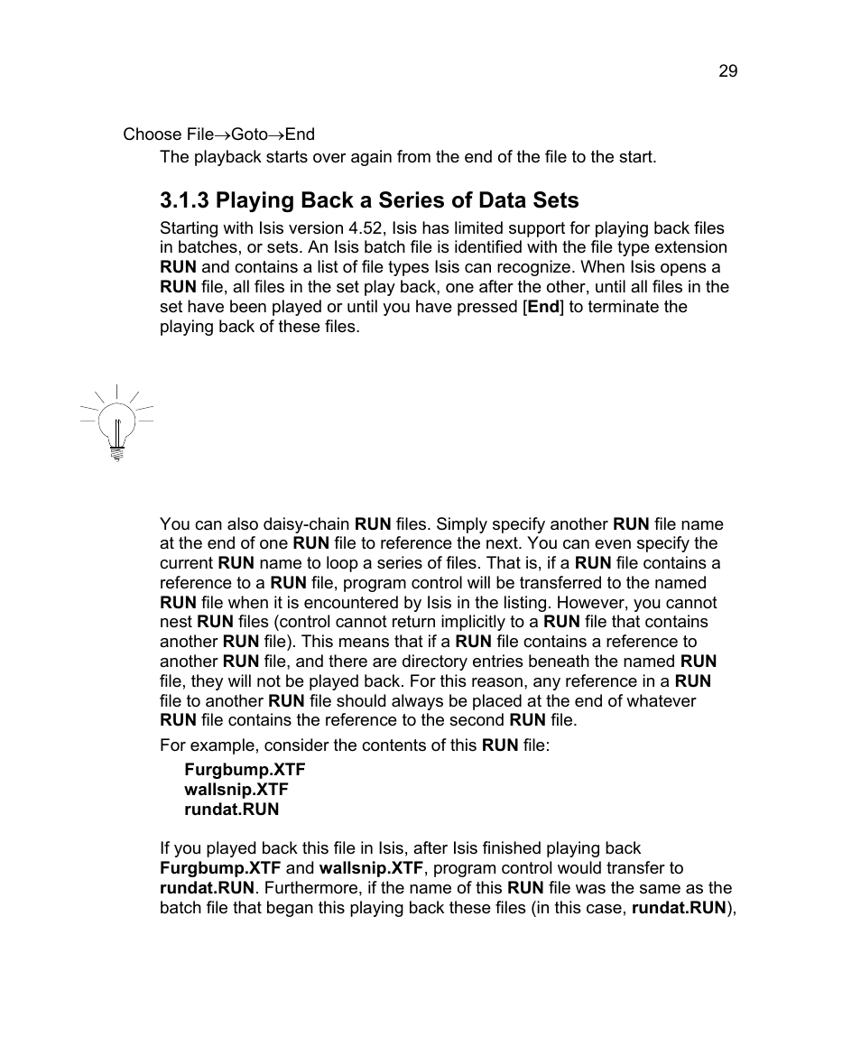 3 playing back a series of data sets | Triton Isis User Manual | Page 43 / 310