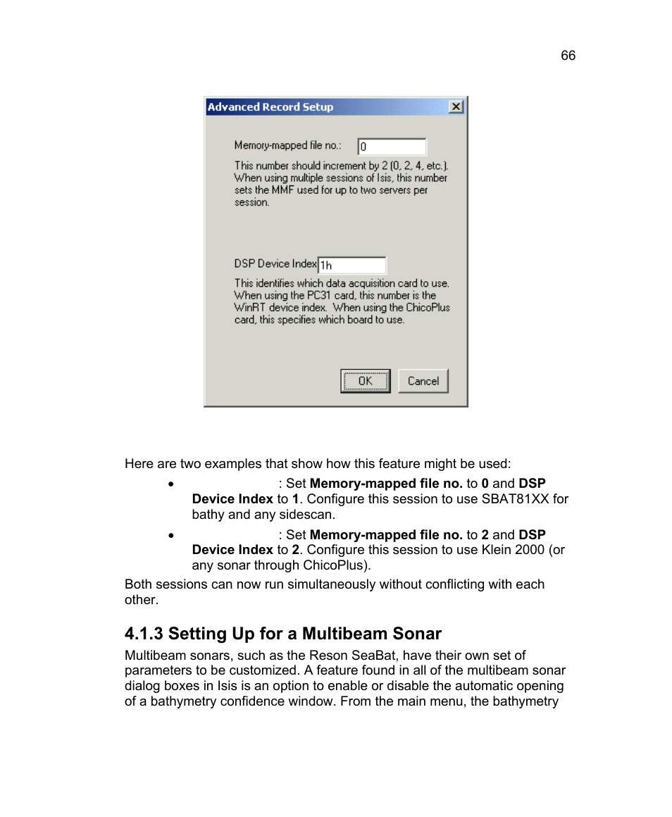 3 setting up for a multibeam sonar | Triton Isis User Manual | Page 80 / 310