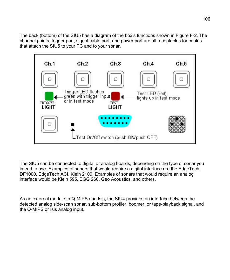 F.2 siu4 and siu4-2 analog interface | Triton Isis User Manual | Page 116 / 168