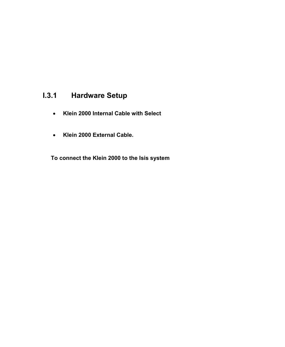 I.3 klein digital sonar system 2000, I.3.1 hardware setup | Triton Isis User Manual | Page 142 / 168