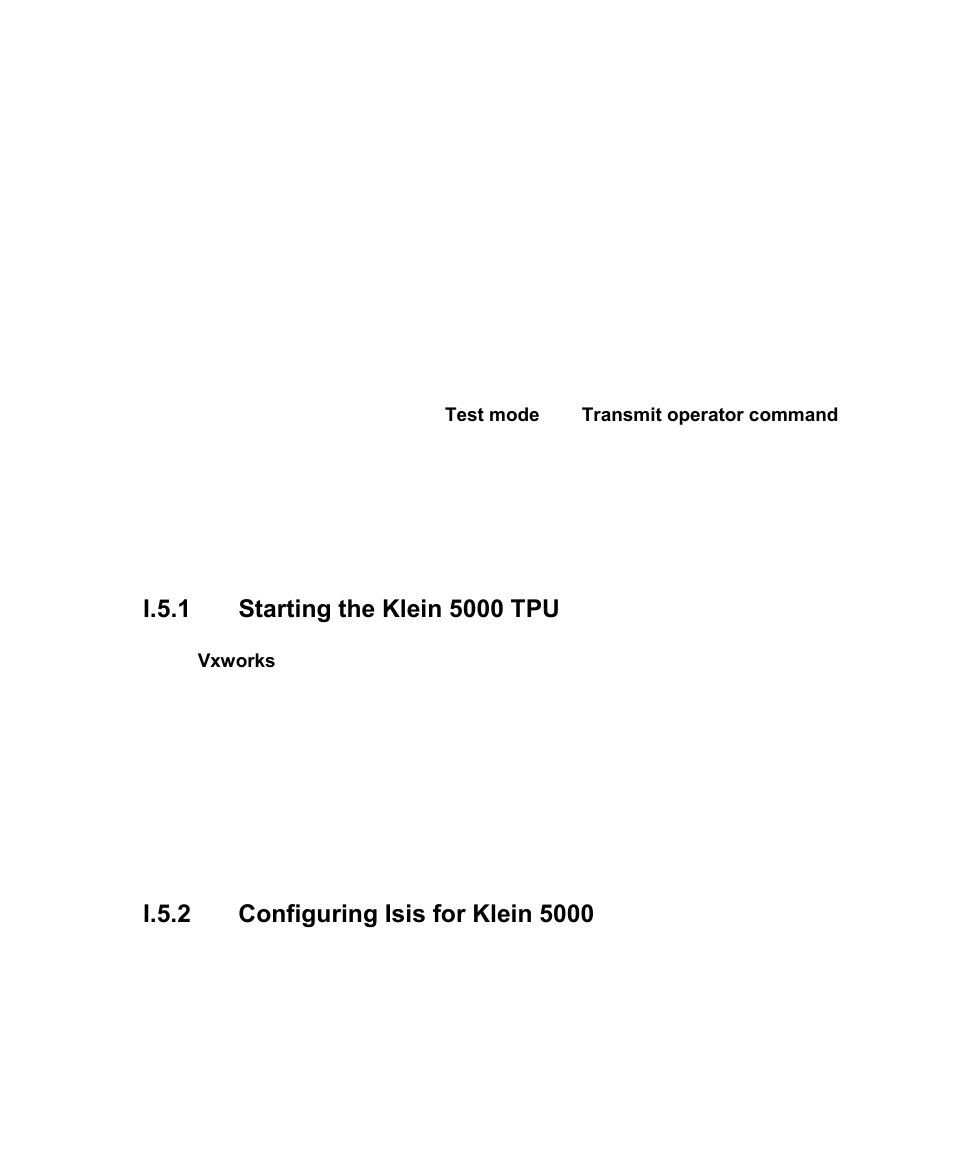 I.5 klein digital sonar system 5000, I.5.1 starting the klein 5000 tpu, I.5.2 configuring isis for klein 5000 | Triton Isis User Manual | Page 148 / 168