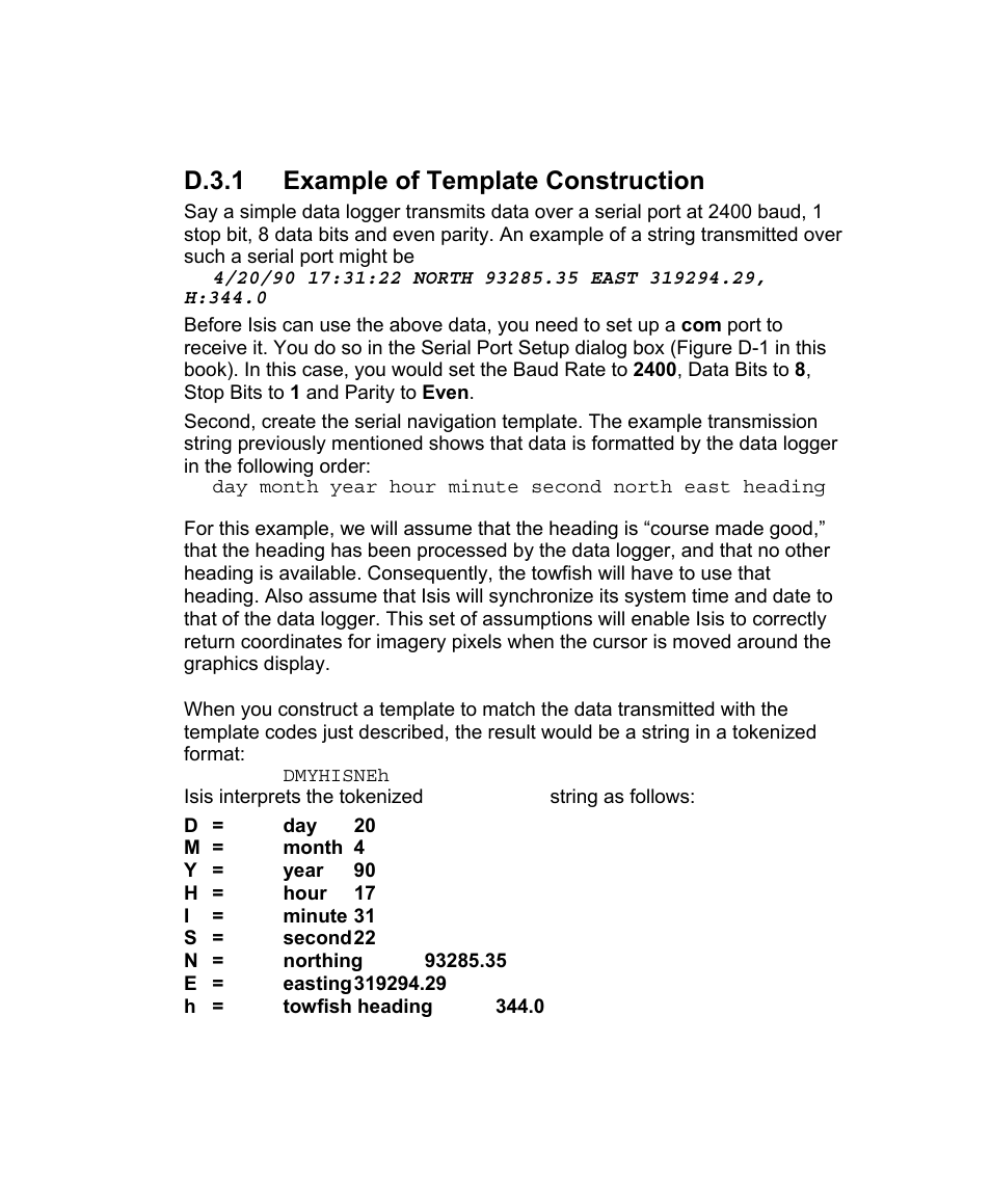 D.3.1 example of template construction | Triton Isis User Manual | Page 50 / 168