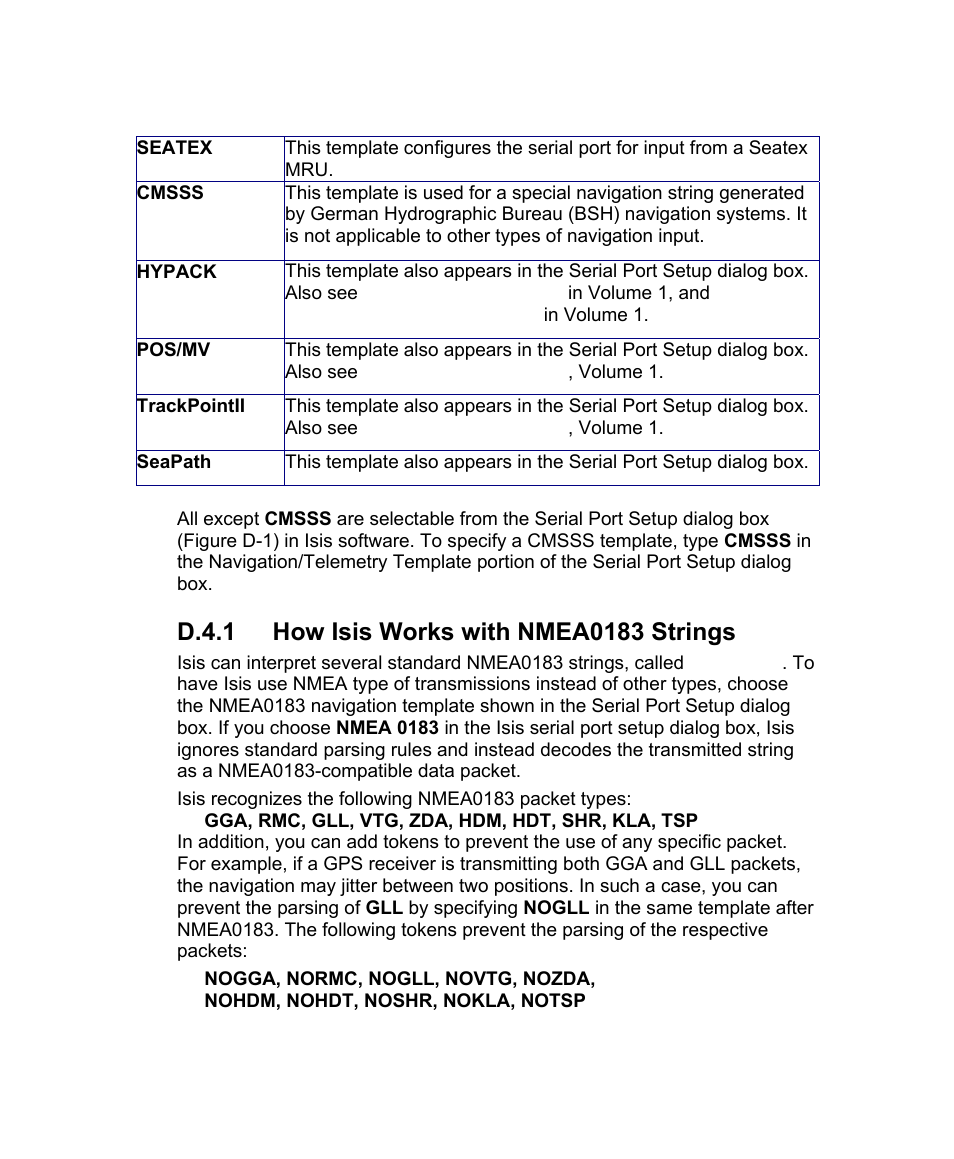 D.4.1 how isis works with nmea0183 strings | Triton Isis User Manual | Page 61 / 168