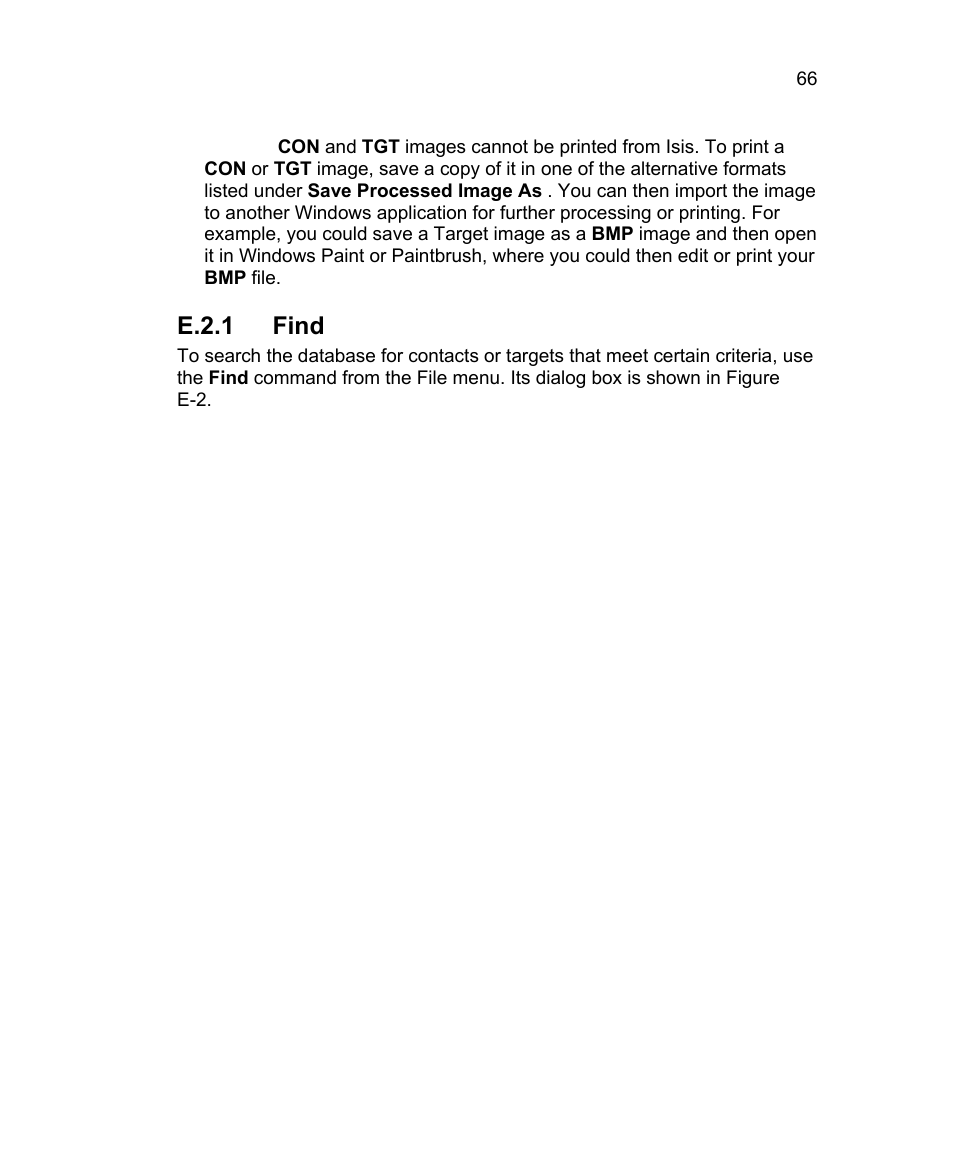 E.2.1 find | Triton Isis User Manual | Page 76 / 168