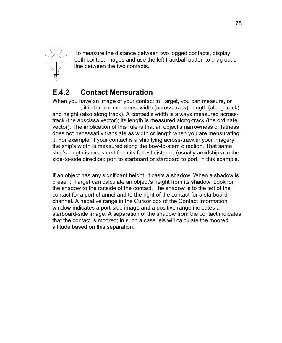 E.4.2 contact mensuration | Triton Isis User Manual | Page 88 / 168