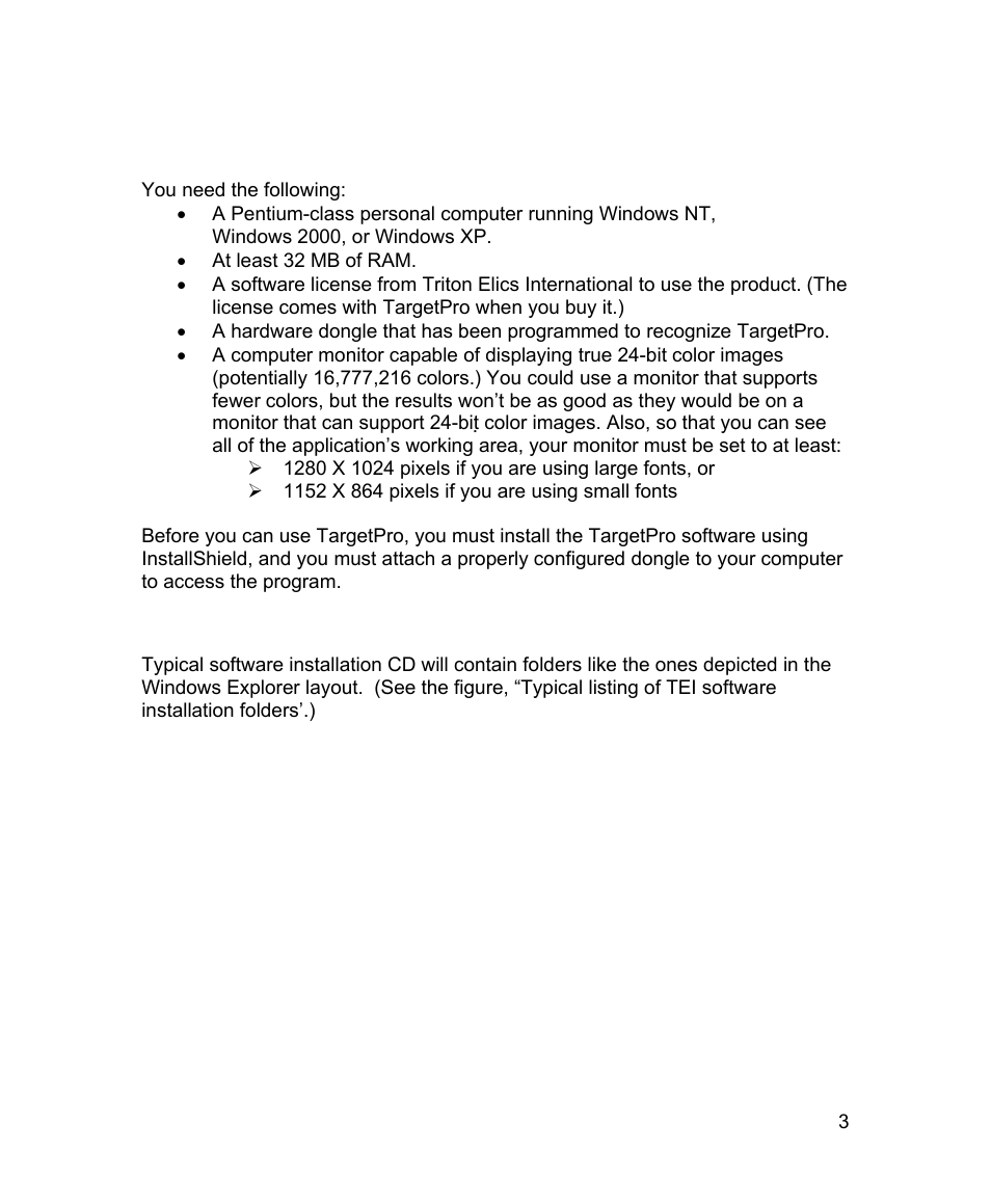 2 system requirements, 3 software installation | Triton TargetPro User Manual | Page 12 / 83
