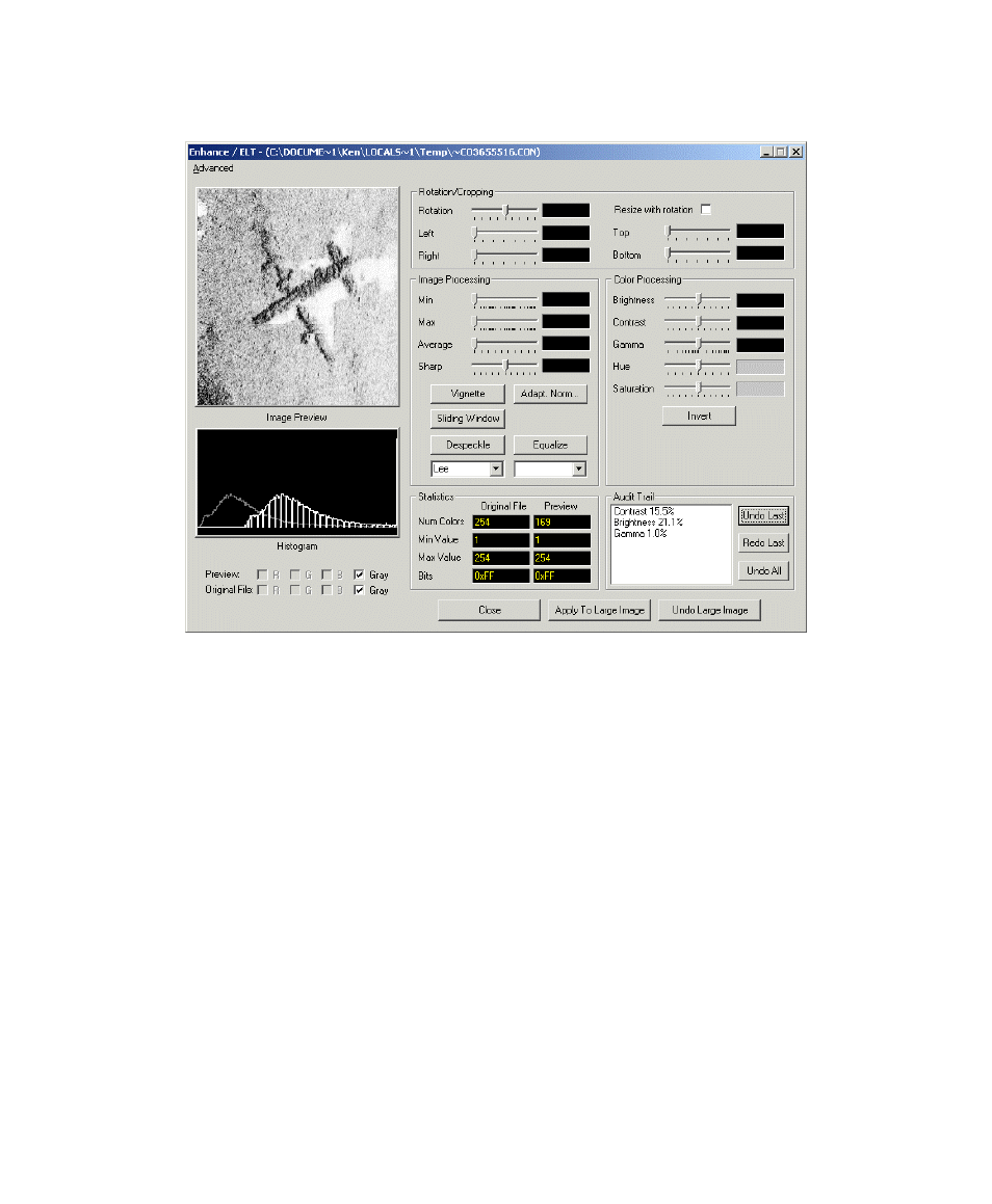 1 the histogram window | Triton TargetPro User Manual | Page 45 / 83