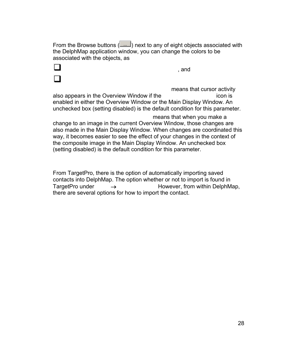 Settings for 2d contacts | Triton TritonMap User Manual | Page 42 / 141