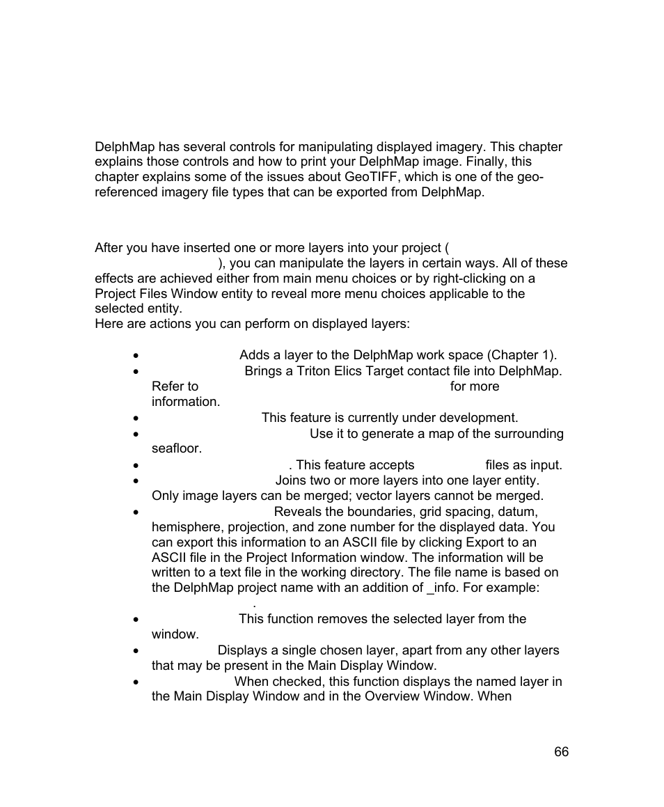Chapter 4 managing layers, Working with layers inserted into a project file | Triton TritonMap User Manual | Page 80 / 141