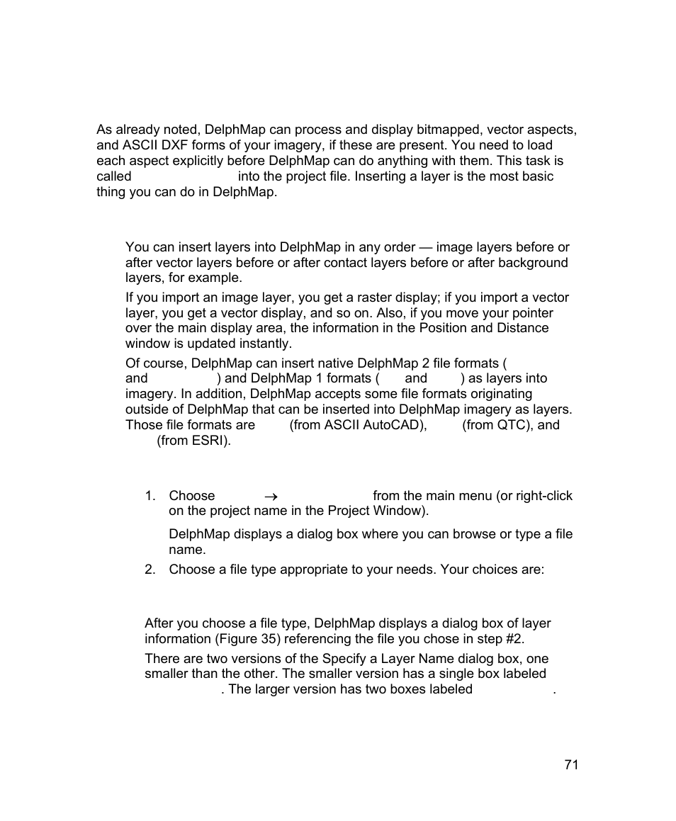 Loading, viewing, and moving layers, Inserting one or more layers | Triton TritonMap User Manual | Page 85 / 141