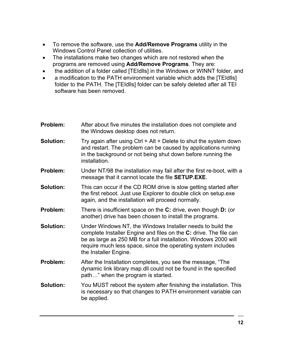 Solutions to some common problems, Olutions to, Ommon | Roblems | Triton BathyPro User Manual | Page 12 / 112